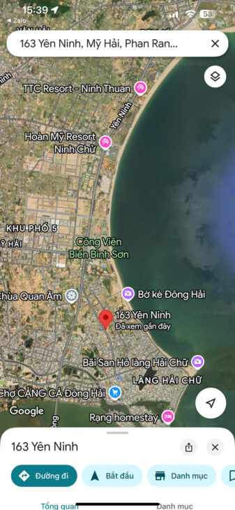 BÁN NHÀ CẤP 4 – 2 MẶT TIỀN ĐƯỜNG YÊN NINH, TP. PHAN RANG • Diện tích: 140m² (10×14m) – Hướng Tây