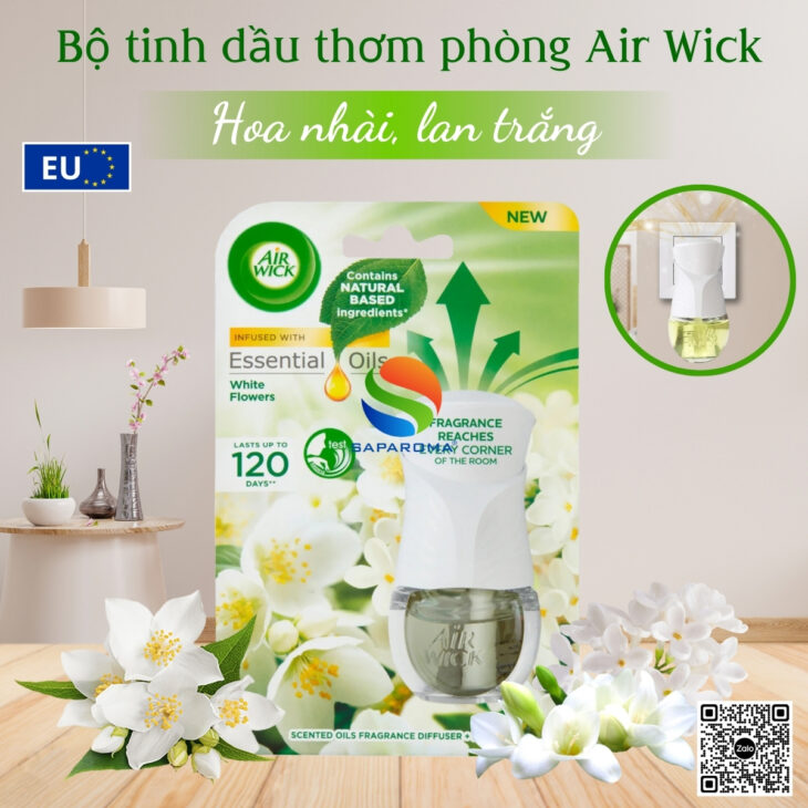 Bộ tinh dầu thơm phòng Air Wick 19ml, thư giãn, giảm stress, hỗ trợ khử mùi, nhập khẩu chính hãng