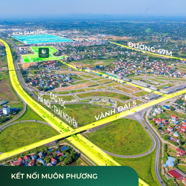 Cơ hội sở hữu Đất Nền vị trí đẹp ngay giáp KCN Sam Sung Thái Nguyên. Chỉ 26tr/m2
