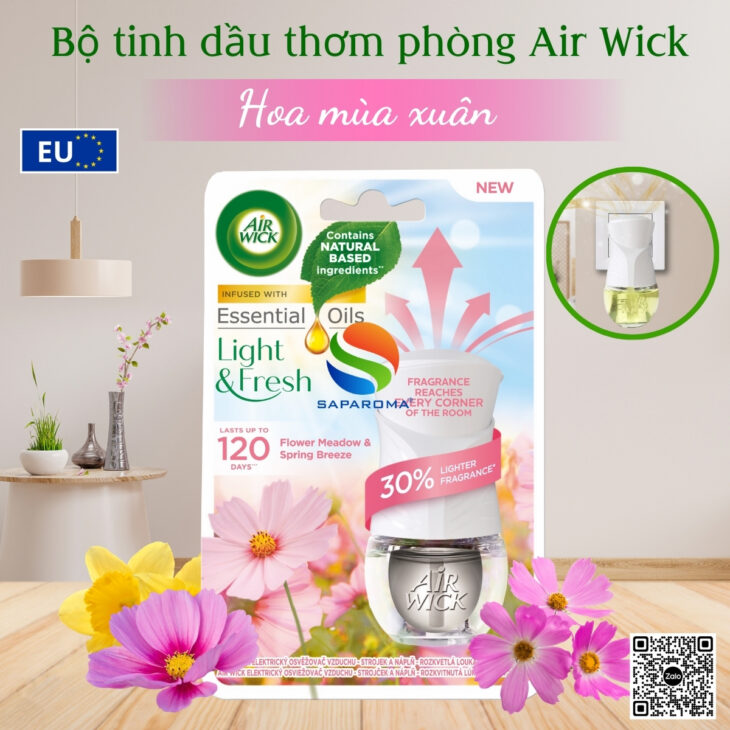 Bộ tinh dầu thơm phòng Air Wick 19ml, thư giãn, giảm stress, hỗ trợ khử mùi, nhập khẩu chính hãng