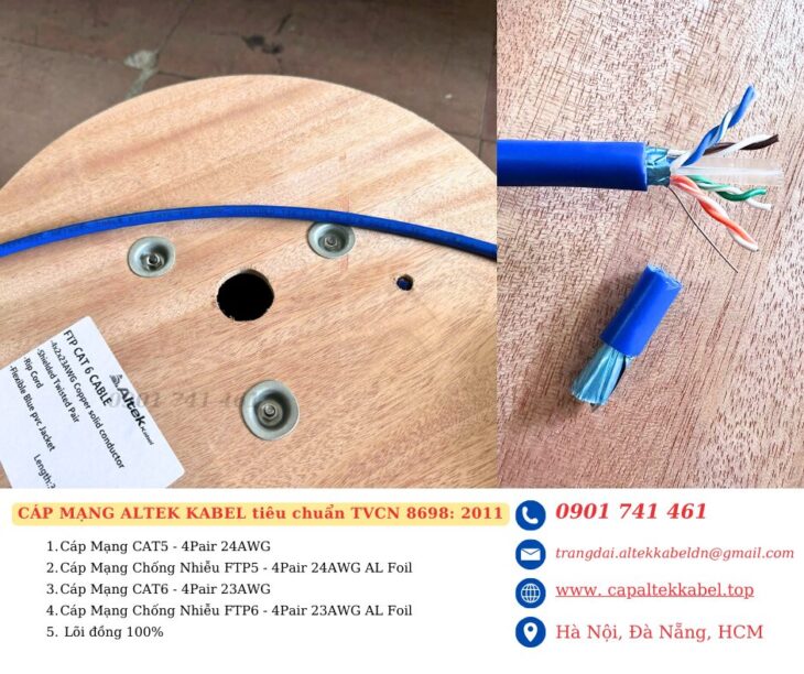 Cáp mạng Altek Kabel Cat6 chuẩn TCVN 8698:2011