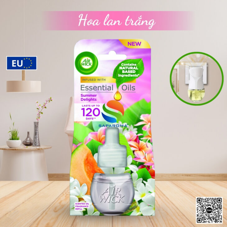 Lọ tinh dầu thơm phòng Air Wick 19ml, thư giãn, giảm stress, hỗ trợ khử mùi, hàng nhập khẩu chínhãng