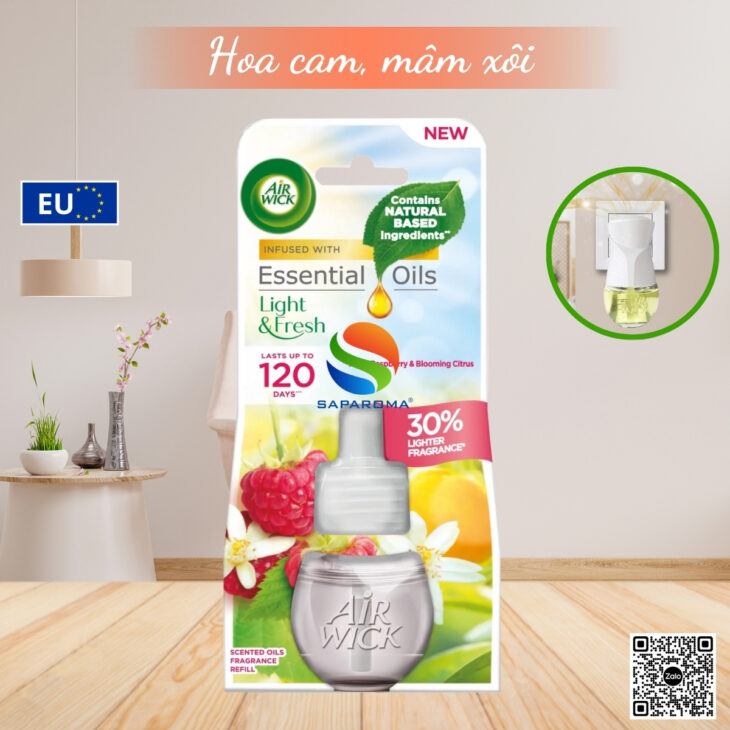Lọ tinh dầu thơm phòng Air Wick 19ml, thư giãn, giảm stress, hỗ trợ khử mùi, hàng nhập khẩu chínhãng