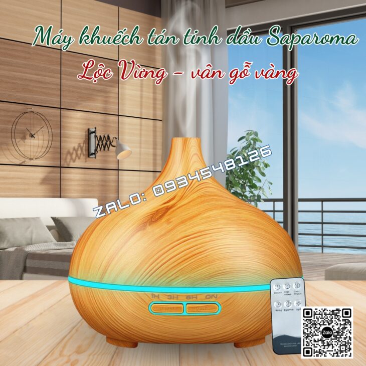 MÁY XÔNG TINH DẦU PHUN SƯƠNG SAPAROMA 550ml, THƠM PHÒNG, THƯ GIÃN, HỖ TRỢ KHỬ MÙI, XUA ĐUỔI MUỖI