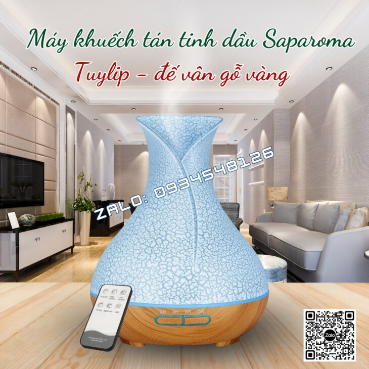 MÁY XÔNG TINH DẦU PHUN SƯƠNG SAPAROMA 550ml, THƠM PHÒNG, THƯ GIÃN, HỖ TRỢ KHỬ MÙI, XUA ĐUỔI MUỖI