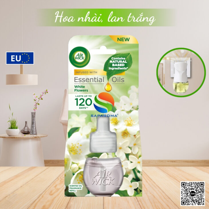 Lọ tinh dầu thơm phòng Air Wick 19ml, thư giãn, giảm stress, hỗ trợ khử mùi, hàng nhập khẩu chínhãng
