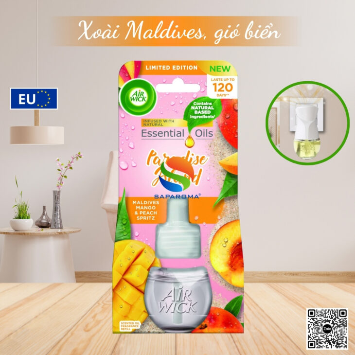 Lọ tinh dầu thơm phòng Air Wick 19ml, thư giãn, giảm stress, hỗ trợ khử mùi, hàng nhập khẩu chínhãng