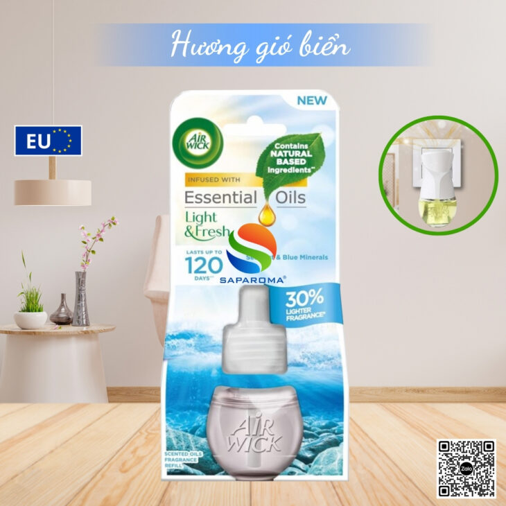 Lọ tinh dầu thơm phòng Air Wick 19ml, thư giãn, giảm stress, hỗ trợ khử mùi, hàng nhập khẩu chínhãng