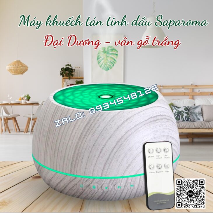 MÁY XÔNG KHUẾCH TÁN TINH DẦU SAPAROMA, HIỆU ỨNG LỬA, THƠM PHÒNG, HỖ TRỢ KHỬ MÙI, XUA ĐUỔI MUỖI