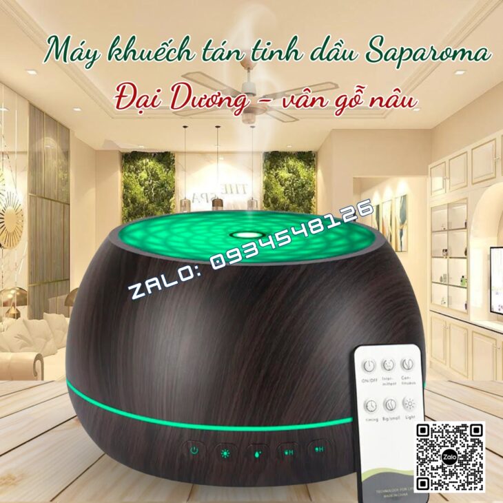 MÁY XÔNG KHUẾCH TÁN TINH DẦU SAPAROMA, HIỆU ỨNG LỬA, THƠM PHÒNG, HỖ TRỢ KHỬ MÙI, XUA ĐUỔI MUỖI