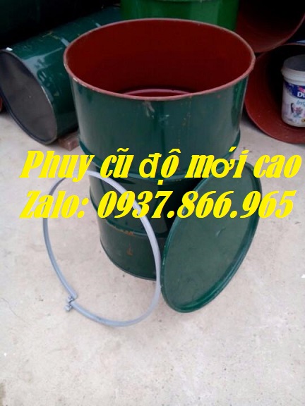 Bán phuy cũ tái sử dụng, phuy cũ giá rẻ, phuy cũ, phi sắt, phi mới, bán phuy sắt, thùn