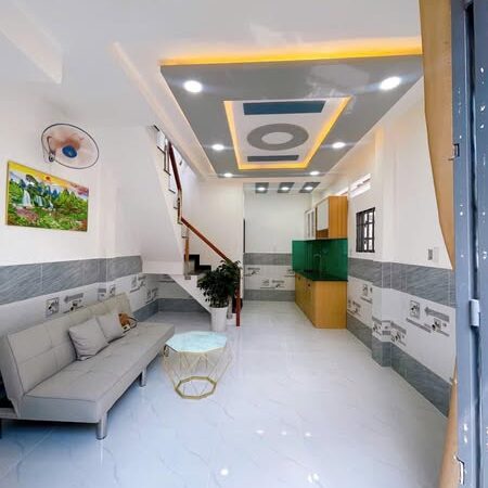 Bao QH, bán nhà lầu mới, đường ô tô gần Cao Đẳng Điện Lực Q12 chỉ 1ty33