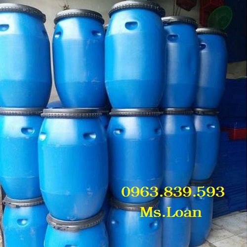 Thùng phuy 120lit đai nhựa trồng cây, đựng hóa chất / 0963 839 593 Ms.Loan