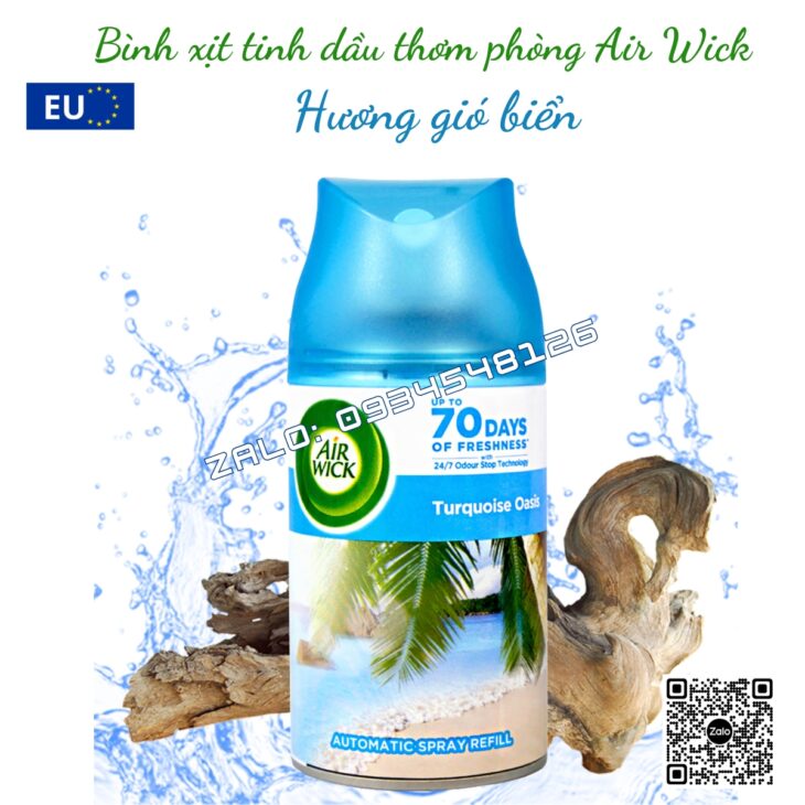 BÌNH XỊT TINH DẦU THƠM PHÒNG AIR WICK 250ml, TINH DẦU THIÊN NHIÊN, HỖ TRỢ KHỬ MÙI, NHẬP KHẨU CHÂU ÂU