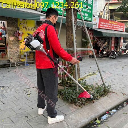 Máy cắt cỏ vai chạy xăng 4 thì Cali CL35 đỏ giá rẻ Máy cắt cỏ vai chạy xăng 4 thì Cali CL35 đỏ giá rẻ