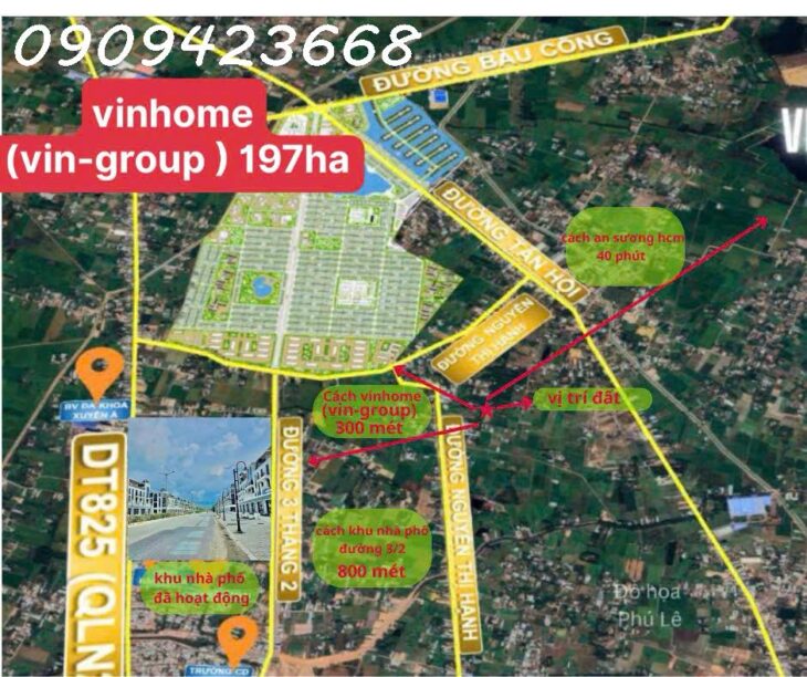 Đất Nền Đức Hòa Gần Vinhomes 197ha – 355m² Thổ Cư – Giá Rẻ Chính Chủ Bán Gấp