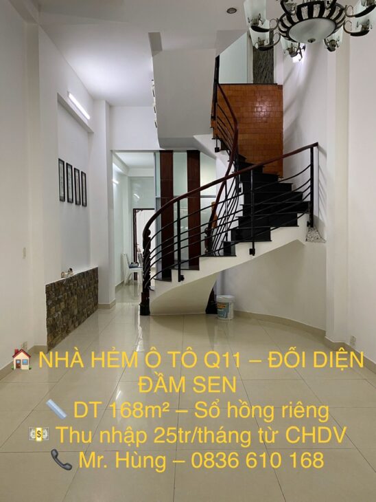 Bán nhà mặt phố Hòa Bình, Q.11, 168m², 7 tỷ, sổ hồng