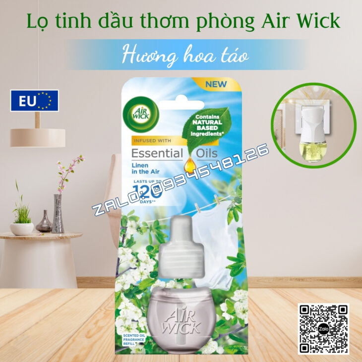LỌ TINH DẦU THIÊN NHIÊN CAO CẤP AIR WICK 19ML, THƠM PHÒNG, HỖ TRỢ KHỬ MÙI, NHẬP KHẨU CHÍNH HÃNG