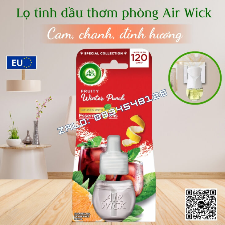LỌ TINH DẦU THIÊN NHIÊN CAO CẤP AIR WICK 19ML, THƠM PHÒNG, HỖ TRỢ KHỬ MÙI, NHẬP KHẨU CHÍNH HÃNG