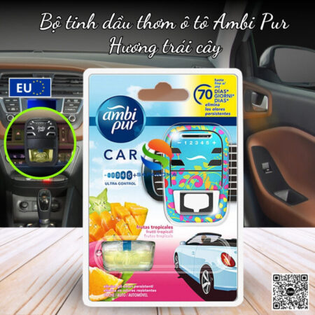 Tinh dầu thơm xe ô tô AmbiPur 7ml, hàng nhập khẩu chính hãng, hỗ trợ khử mùi hiệu quả Tinh dầu thơm xe ô tô AmbiPur 7ml, hàng nhập khẩu chính hãng, hỗ trợ khử mùi hiệu quả