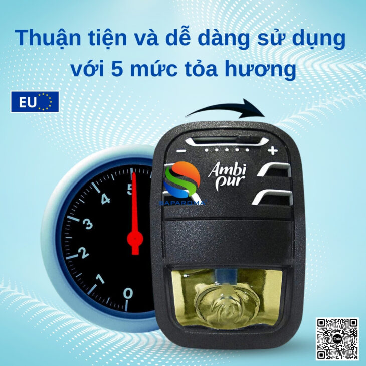Tinh dầu thơm xe ô tô AmbiPur 7ml, hàng nhập khẩu chính hãng, hỗ trợ khử mùi hiệu quả