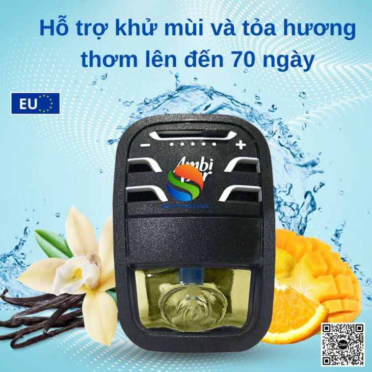 Tinh dầu thơm xe ô tô AmbiPur 7ml, hàng nhập khẩu chính hãng, hỗ trợ khử mùi hiệu quả