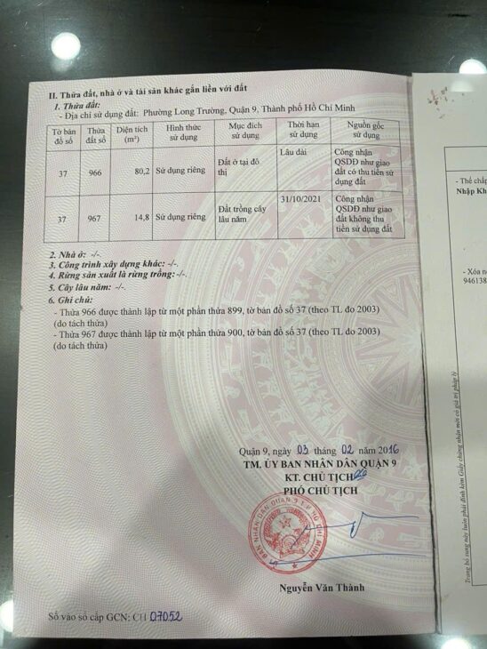 BÁN GẤP LÔ ĐẤT ĐẸP, VỊ TRÍ ĐẮC ĐỊA TẠI LONG TRƯỜNG, TP. THỦ ĐỨC – GIÁ CHỈ 7.2 TỶ!