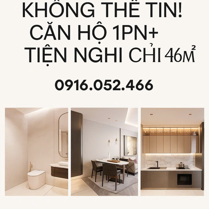 Chỉ với hơn 2 tỷ, bạn đã sở hữu căn hộ biển pháp lý lâu dài – tiềm năng tăng giá cao . 1PN+ 49m²: