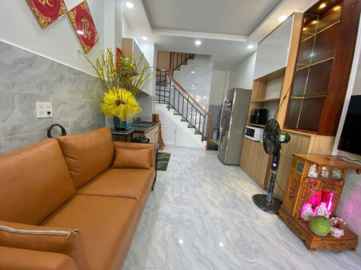 Bán nhà mặt tiền Lê Lâm, Tân Phú – 23m², 4 tầng, nhà mới 2022 – thu nhập 13tr/tháng – Giá chỉ 5.5 tỷ