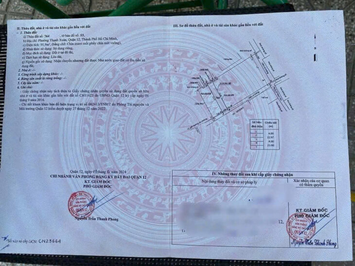 Bán đất thổ cư SHR 92m2, Tô Ngọc Vân, Q.12, 3.15 tỷ tỷ