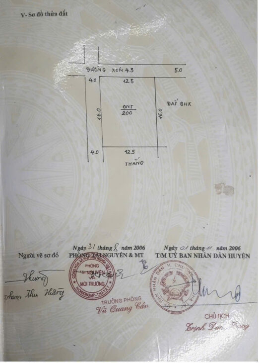 Cc cần bán lô đất 200m lô góc tại thủy xuân tiên chương mỹ hà nội