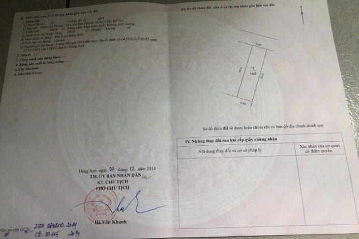 Chính chủ gửi bán 100m2 đấu giá X4 Hà Phong, Liên Hà, Đông Anh, gần 2 đại dự án lớn của Vin