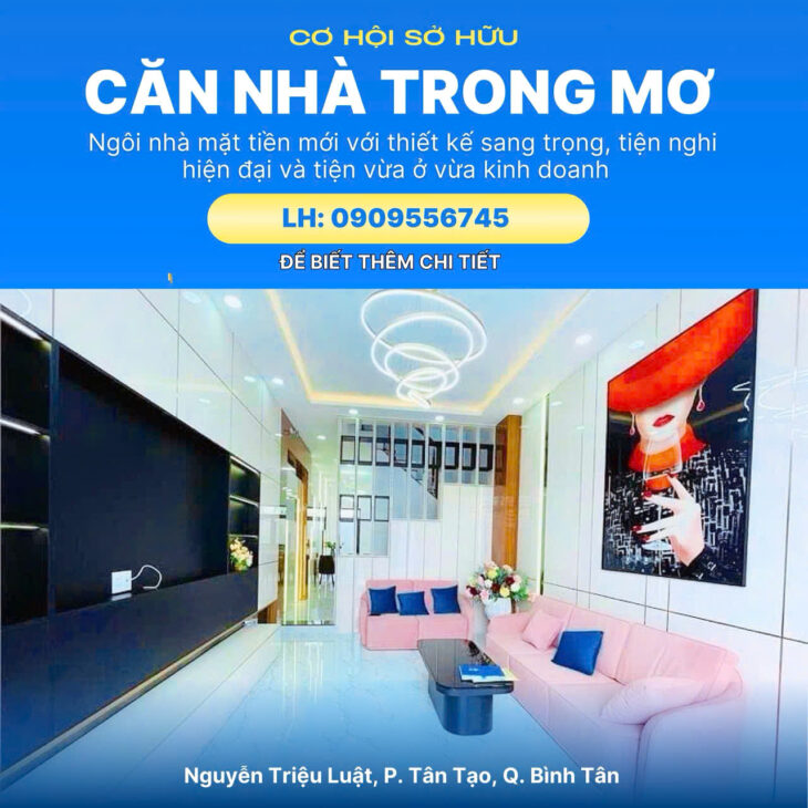 Bán nhà mới xây MT Nguyễn Triệu Luật, Tân Tạo, Q. Bình Tân, đầy đủ nội thất cao cấp