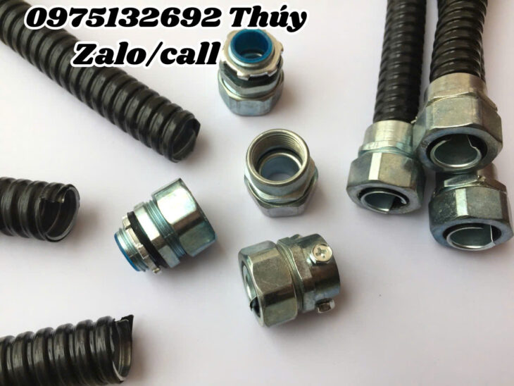Ống ruột gà lõi thép bọc nhựa PVC luồn dây điện/Đầu nối ống ruột gà