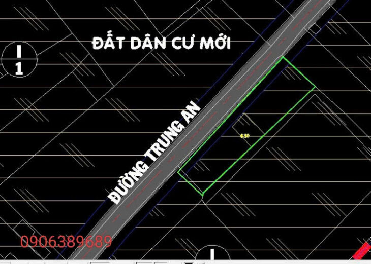 bán đất mặt tiền đường trung an ngang 77m