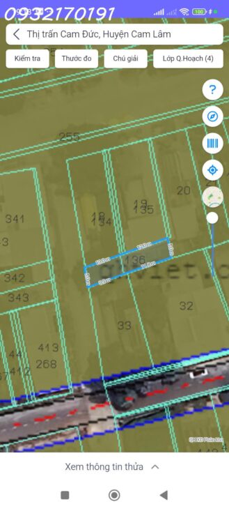 Bàn Cờ Cam Đức-Có thổ cư- Đường 8m- GIÁ CHỈ 2.150 tỷ. Lô đất hiếm có tại thị trường sinh lời cao