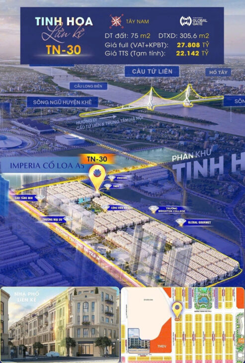 Sở hữu ngay cặp liền kề LK45 và LK46 tại Khu đô thị Hoàng Lý với giá chỉ 36 triệu