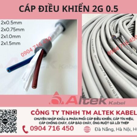 Cáp điều khển 2G 0.5 CVV Altek Kabel Đà Nẵng, Hà Nội Cáp điều khển 2G 0.5 CVV Altek Kabel Đà Nẵng, Hà Nội