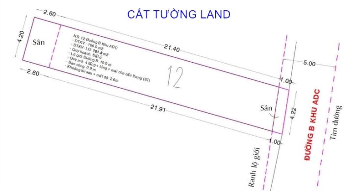 ???? Mặt Tiền Đường B, Khu Biệt Thự ADC– Phú Thạnh, Tân Phú – 106m², Giá 10.4 Tỷ
