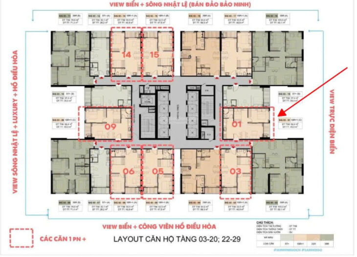 Hàng hiếm! Duy nhất Căn hộ 1PN+1 Regal Signature trực diện Biển Bảo Ninh – Sở hữu lâu dài
