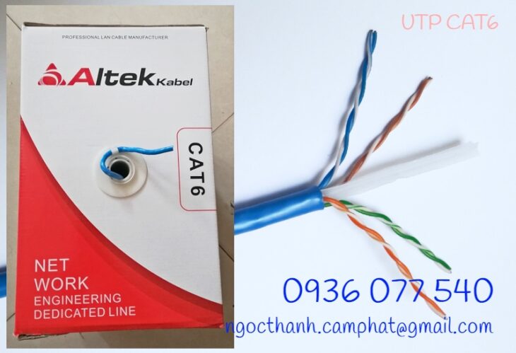 Cáp mạng Lan UTP Cat6 Altek Kabel – Network cable 4x2x23AWG, 305M
