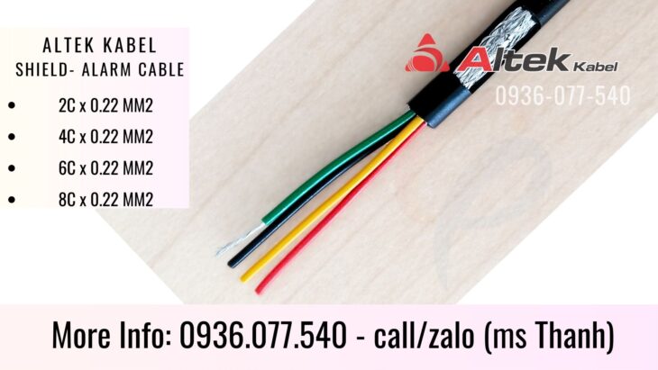 Cáp tín hiệu chống nhiễu 4 x 0.22 mm2 Altek Kabel – Shield alarm cable, signal