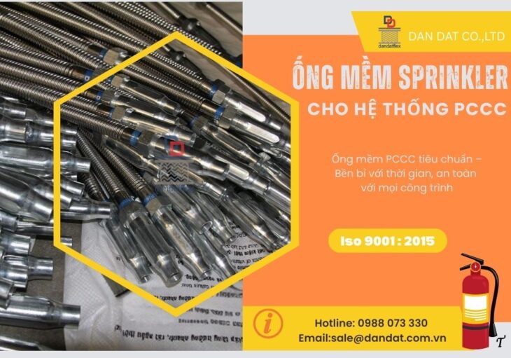Ống chữa cháy – Flexible Sprinkler Hose, Ống mềm đầu phun sprinkler, ống inox dẫn nước chữa cháy