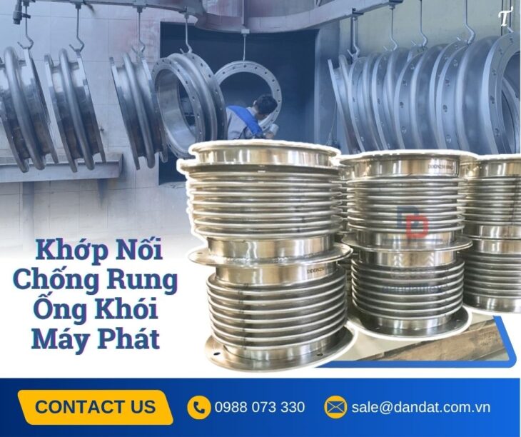 Khớp nối mềm chống rung, khớp nối co giãn inox chịu nhiệt, ống nối mềm giảm rung inox, khớp giãn nở