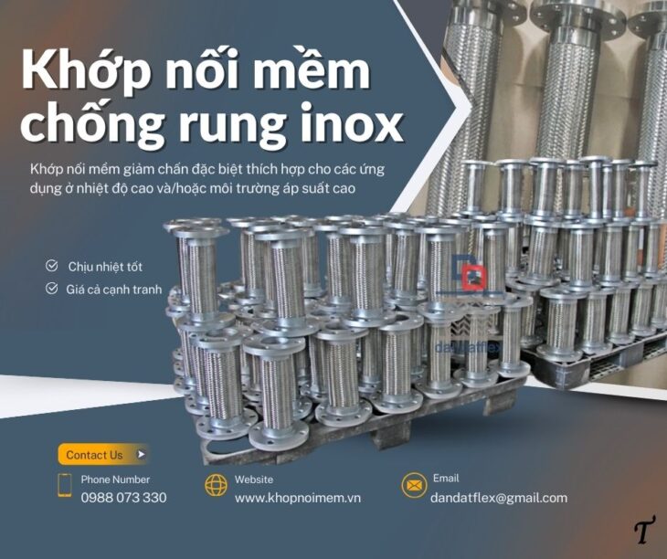 Cung cấp khớp nối mềm các loại/ khớp nối kim loại chống rung/ khớp nối mềm inox có lò xo chịu nhiệt