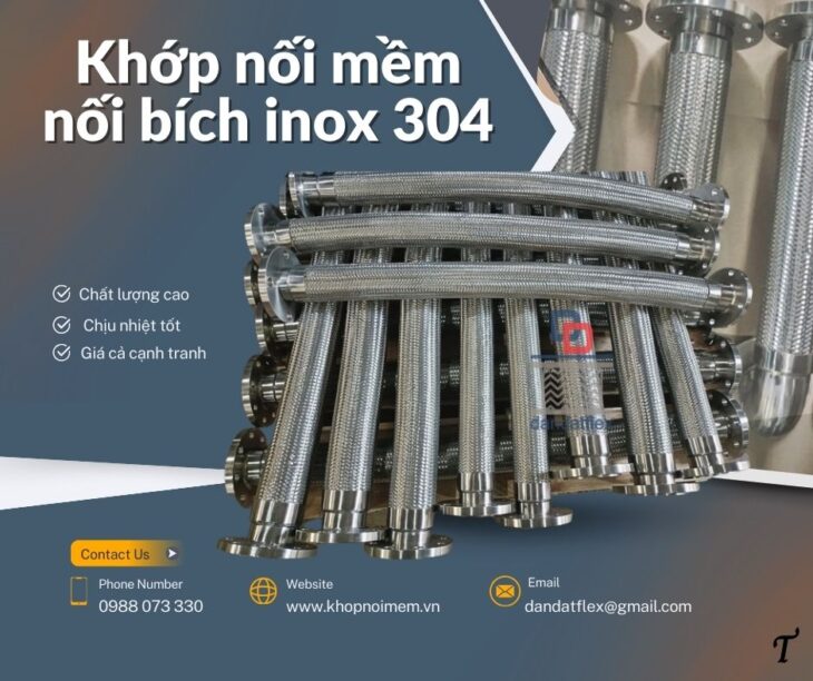 Cung cấp khớp nối mềm các loại/ khớp nối kim loại chống rung/ khớp nối mềm inox có lò xo chịu nhiệt