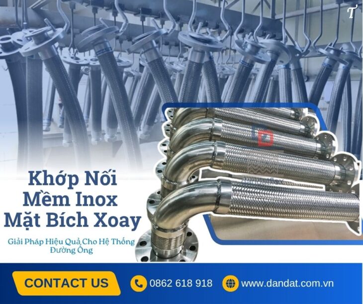 Khớp nối mềm chống rung, khớp nối co giãn inox chịu nhiệt, ống nối mềm giảm rung inox, khớp giãn nở