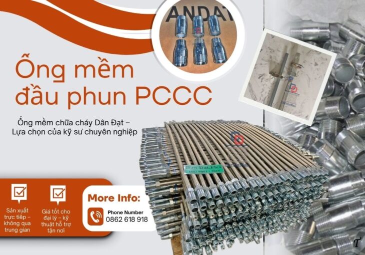 Ống chữa cháy – Flexible Sprinkler Hose, Ống mềm đầu phun sprinkler, ống inox dẫn nước chữa cháy