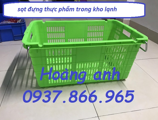 Sọt có quai sắt tiện lợi, sóng nhựa, sóng quai sắt, sọt có quai sắt 2 đẩu dùng bê hàn