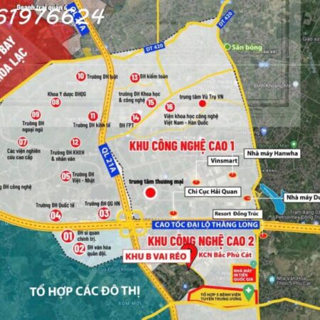 ĐẤT NỀN GIÁ F0, FULL THỔ CƯ TẠI HOÀ LẠC, ĐỐI DIỆN TÁI ĐỊNH CƯ VAI RÉO DIỆN TÍCH TỪ 100M2